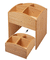Bacs � livres 4 cases - h�tre - Offre sp�ciale
