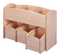 Bac � livres 3 cases- h�tre - Offre sp�ciale