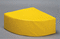 Pouf quart de cercle jaune
