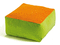 Coussin carr� bicolore