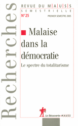 Malaise dans la d&eacute;mocratie