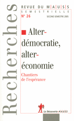 Alterd&eacute;mocratie, alter&eacute;conomie