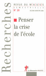 Penser la crise de l'&eacute;cole