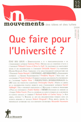 Que faire pour l'Universit&eacute; ?