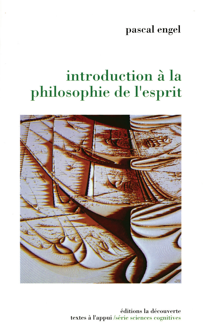 Introduction à la philosophie de l'esprit Pascal ENGEL Éditions La