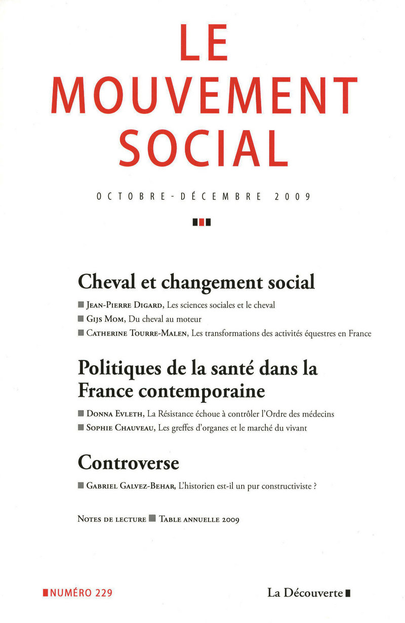 Varia Revue Le Mouvement Social Editions La Decouverte