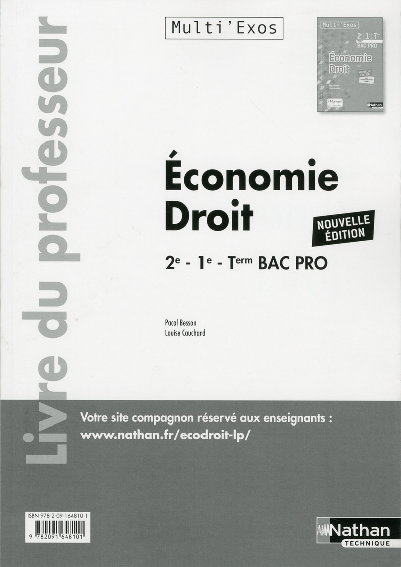 économie droit Bac Pro Corrigé 2022 programme eco droit bac pro arcu
