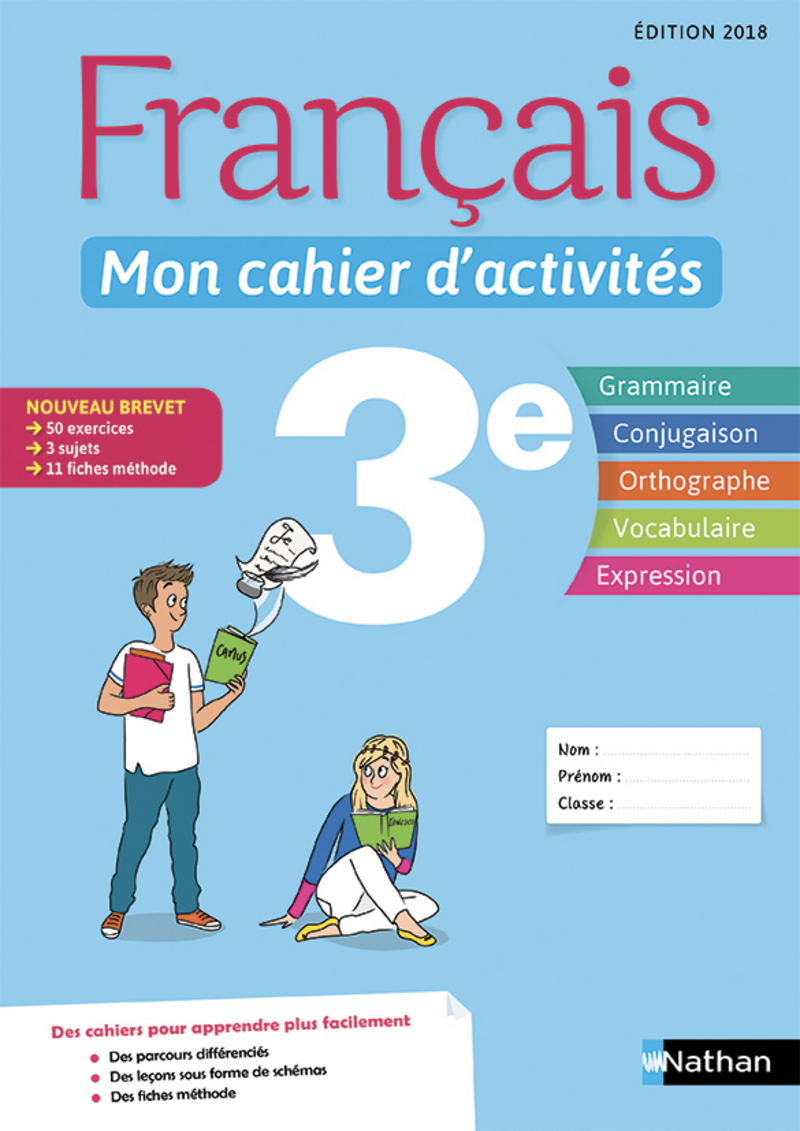 Mon Cahier De Français 3e Bordas Français - Mon cahier d'activités - 3e | Biblio Manuels