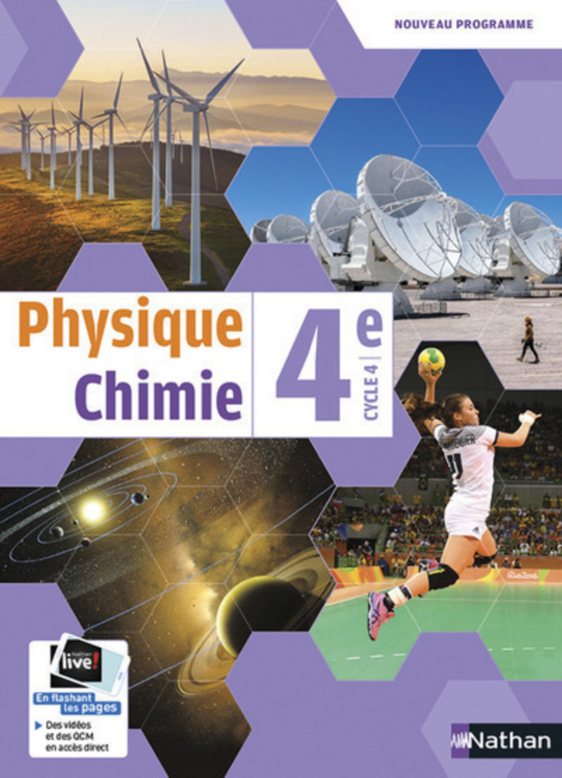 Le Livre Scolaire Physique Chimie 4eme Physique-Chimie 4e - Livre de l'élève - 9782091717975 | Éditions Nathan