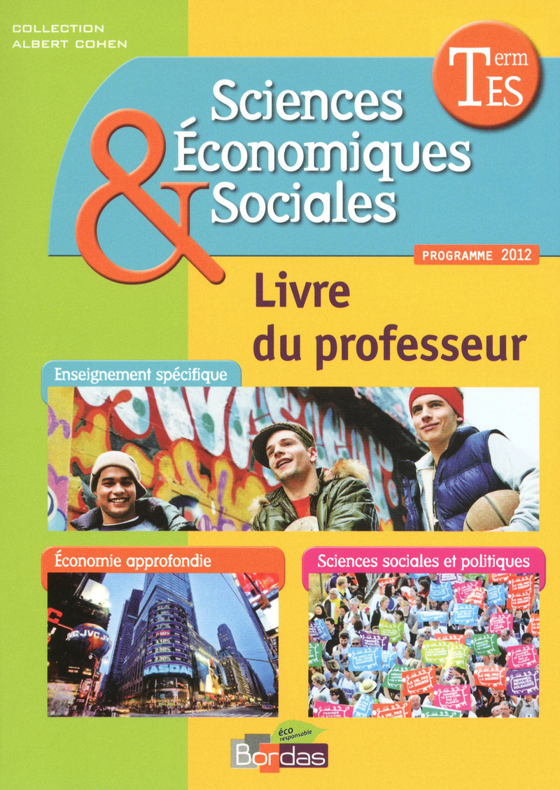 Sciences économiques Et Sociales Tle ES Coll. Cohen * Livre Du ...