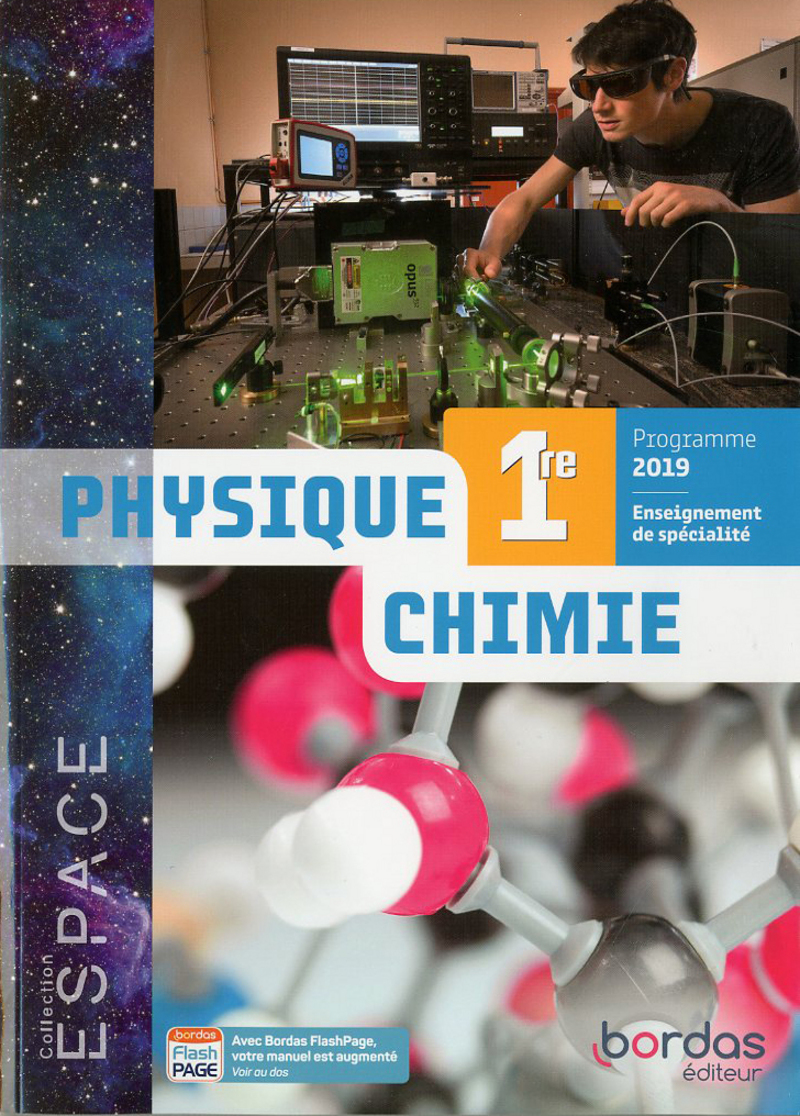 Manuel Physique Chimie Premiere En Ligne ESPACE - Physique-Chimie 1re | Biblio Manuels