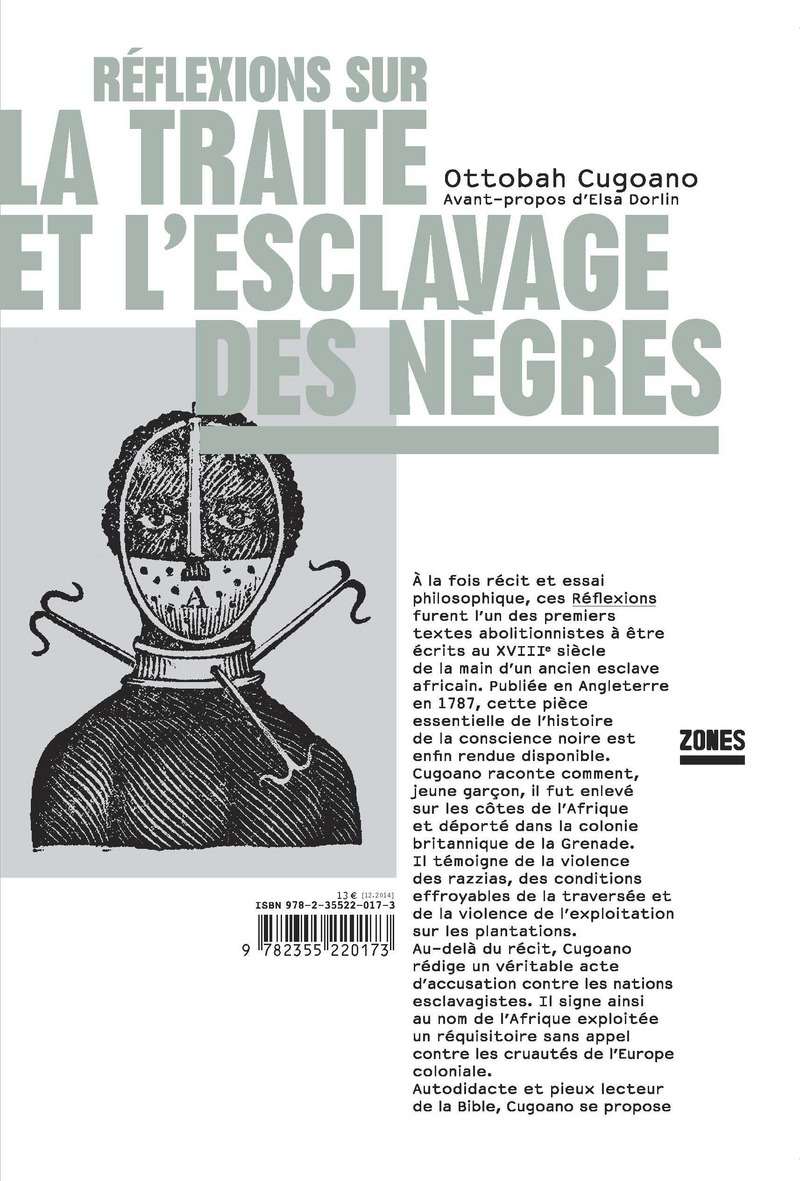Réflexions sur la traite et l'esclavage des Nègres - Ottobah Cugoano