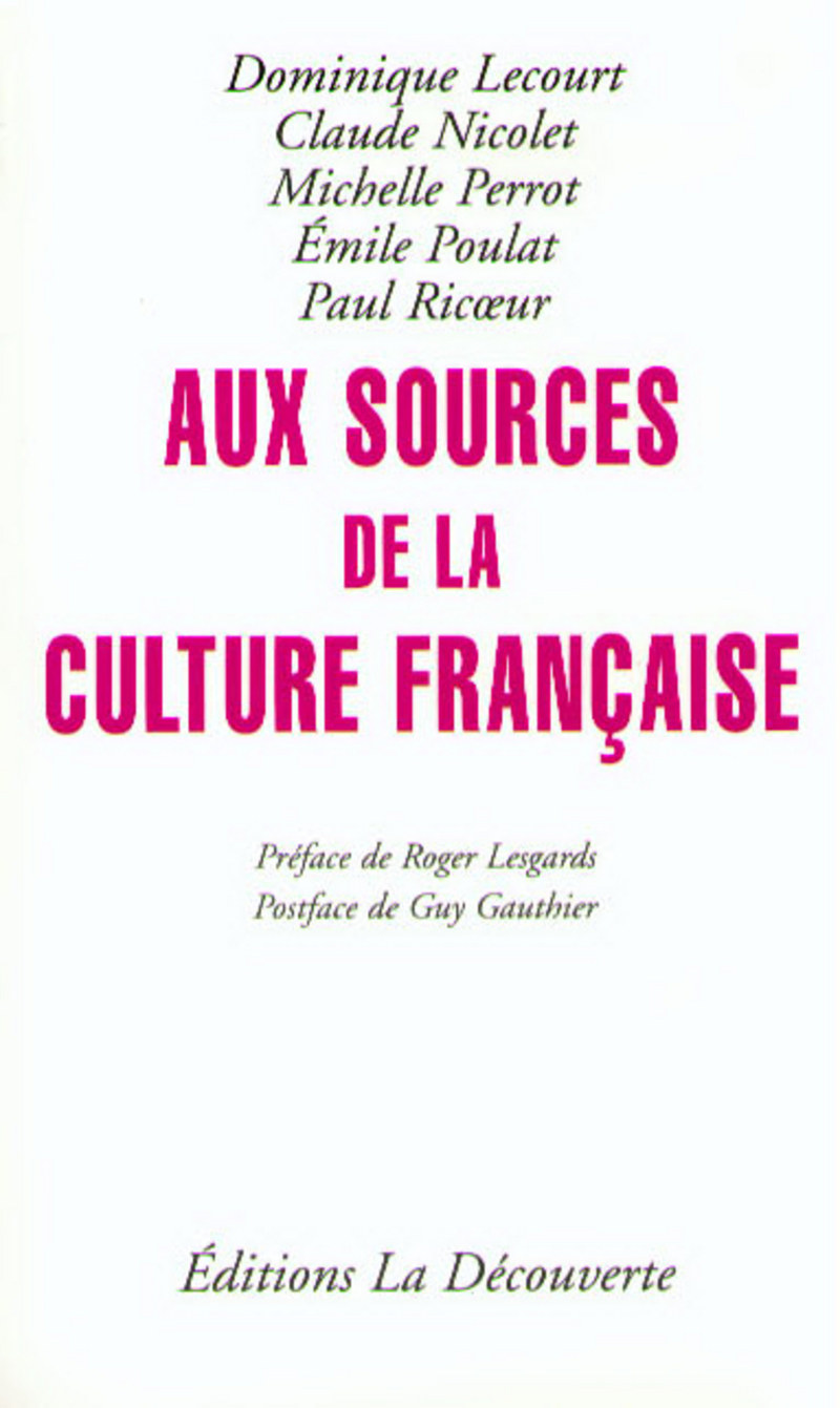 Aux sources de la culture française