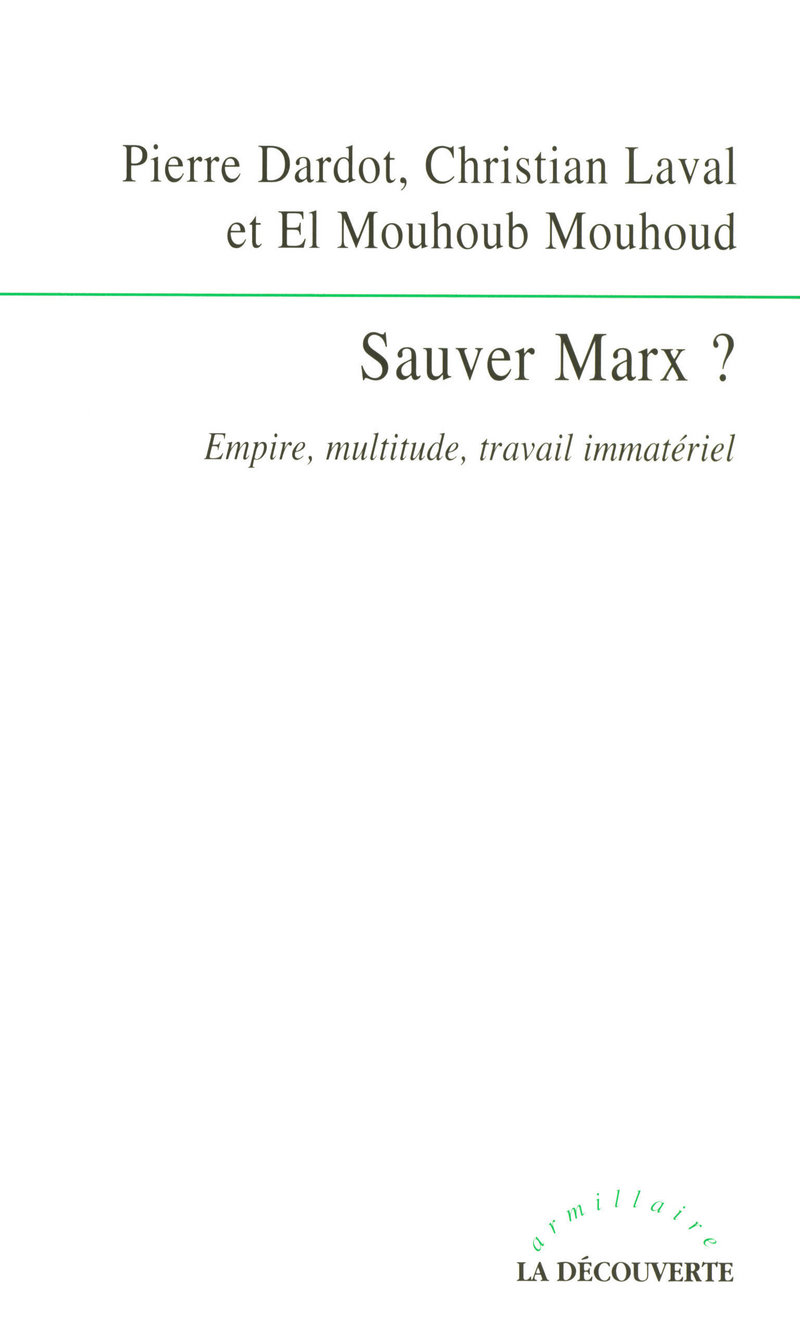 Sauver Marx ?